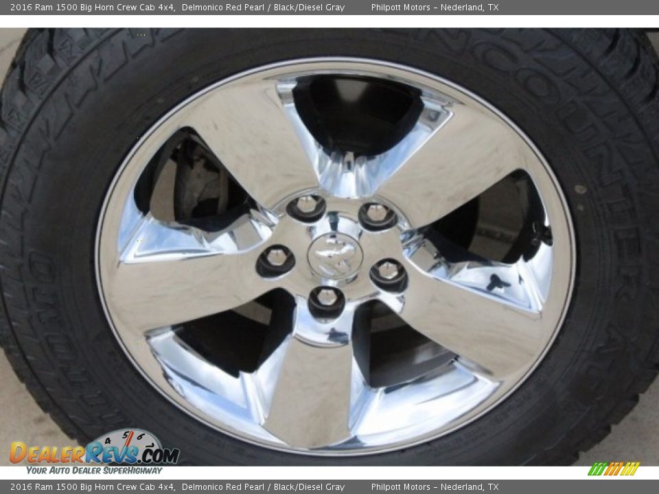 2016 Ram 1500 Big Horn Crew Cab 4x4 Delmonico Red Pearl / Black/Diesel Gray Photo #9