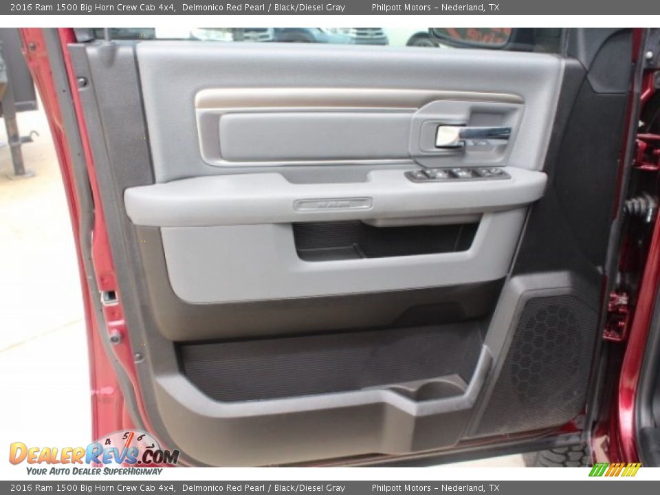 2016 Ram 1500 Big Horn Crew Cab 4x4 Delmonico Red Pearl / Black/Diesel Gray Photo #12