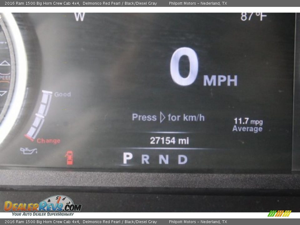 2016 Ram 1500 Big Horn Crew Cab 4x4 Delmonico Red Pearl / Black/Diesel Gray Photo #21