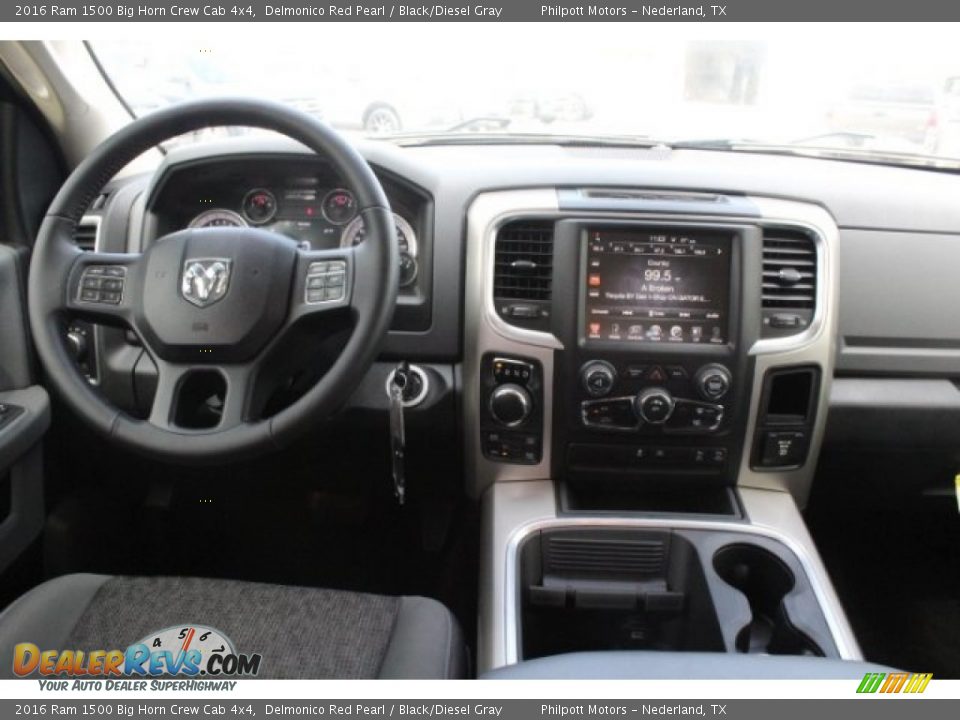 2016 Ram 1500 Big Horn Crew Cab 4x4 Delmonico Red Pearl / Black/Diesel Gray Photo #24