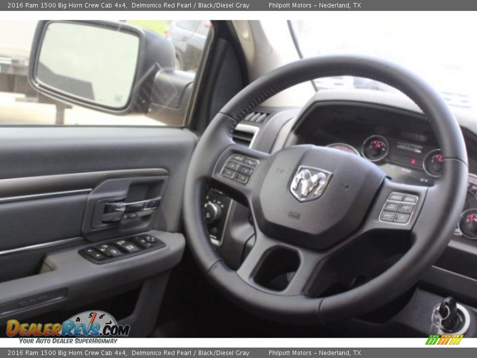 2016 Ram 1500 Big Horn Crew Cab 4x4 Delmonico Red Pearl / Black/Diesel Gray Photo #25