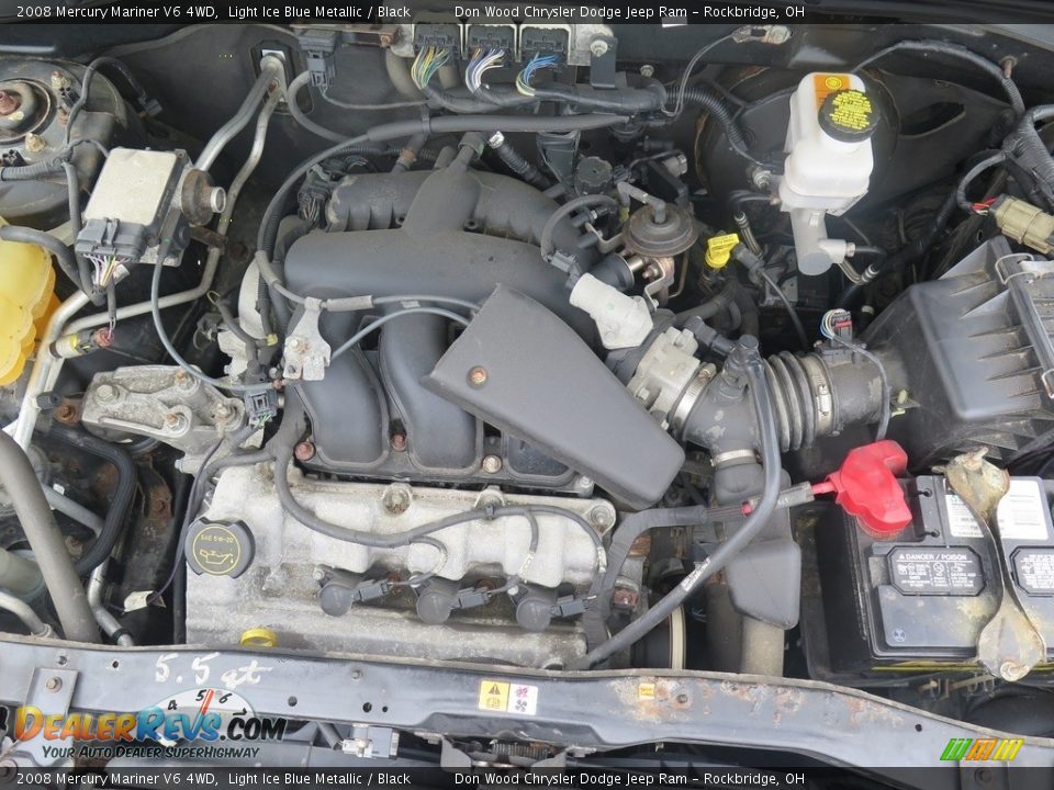 2008 Mercury Mariner V6 4WD Light Ice Blue Metallic / Black Photo #33