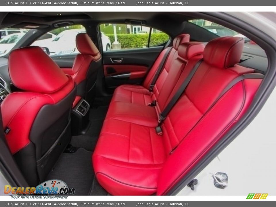 2019 Acura TLX V6 SH-AWD A-Spec Sedan Platinum White Pearl / Red Photo #18