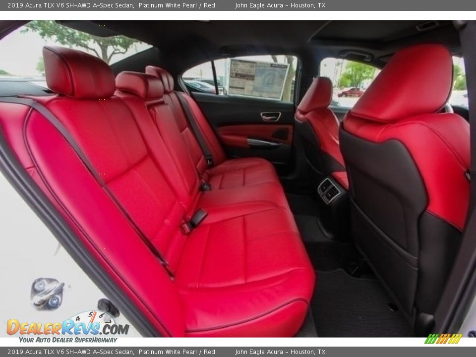 2019 Acura TLX V6 SH-AWD A-Spec Sedan Platinum White Pearl / Red Photo #21