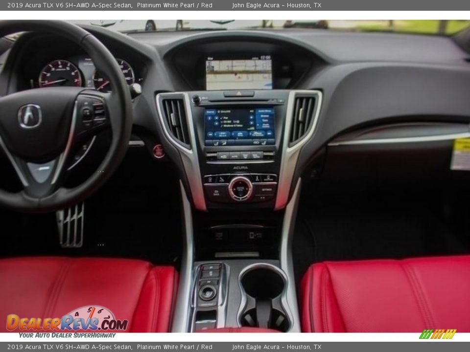 2019 Acura TLX V6 SH-AWD A-Spec Sedan Platinum White Pearl / Red Photo #27