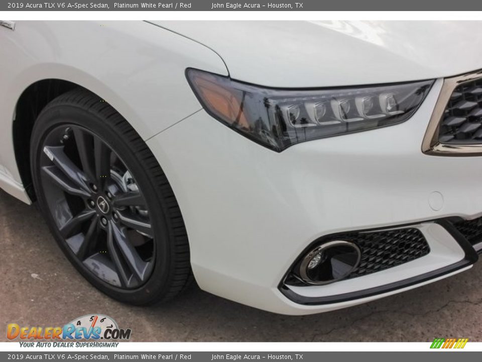 2019 Acura TLX V6 A-Spec Sedan Platinum White Pearl / Red Photo #10