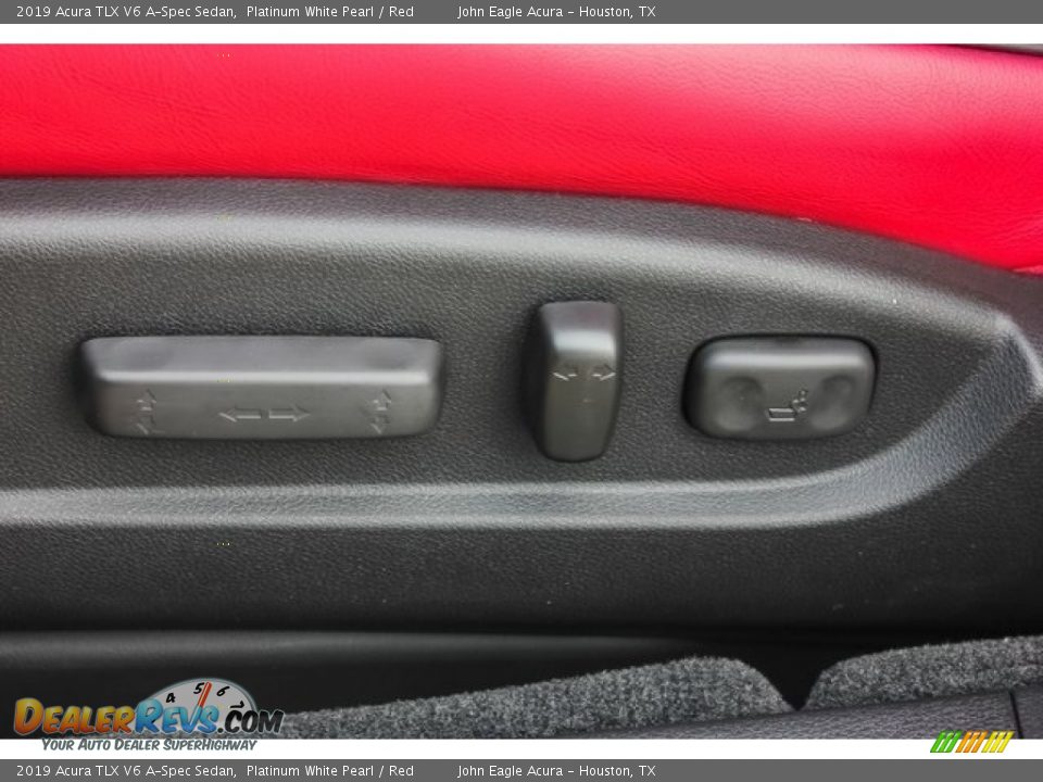 2019 Acura TLX V6 A-Spec Sedan Platinum White Pearl / Red Photo #14