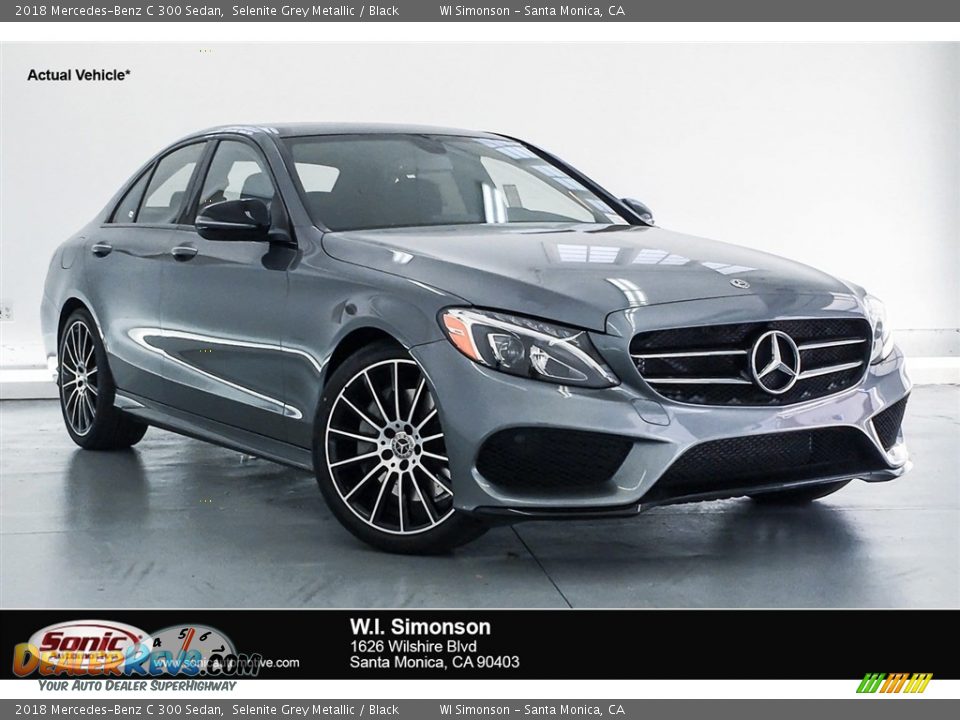 2018 Mercedes-Benz C 300 Sedan Selenite Grey Metallic / Black Photo #1