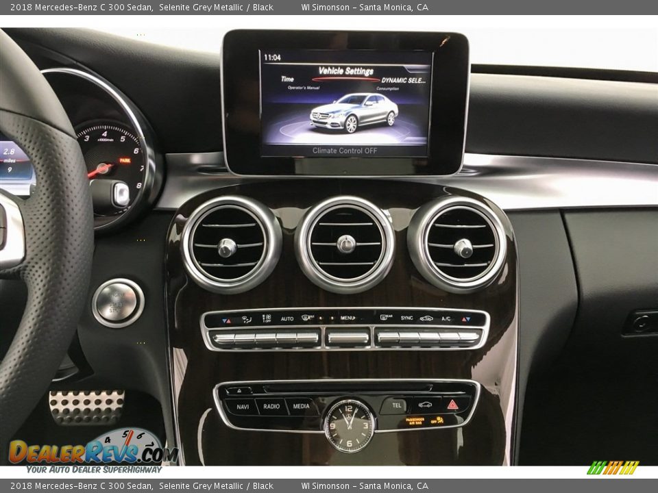 2018 Mercedes-Benz C 300 Sedan Selenite Grey Metallic / Black Photo #6