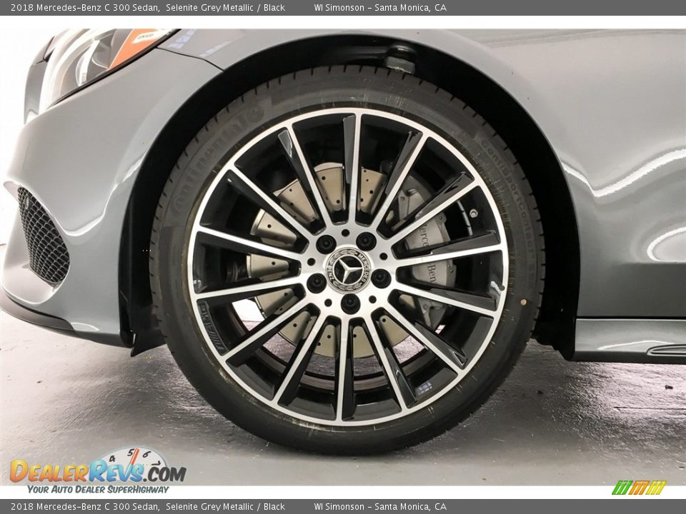 2018 Mercedes-Benz C 300 Sedan Selenite Grey Metallic / Black Photo #9