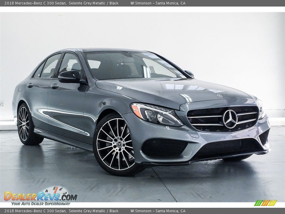 2018 Mercedes-Benz C 300 Sedan Selenite Grey Metallic / Black Photo #12