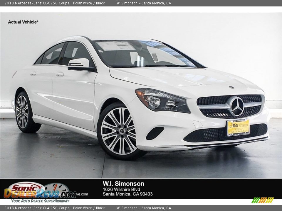 2018 Mercedes-Benz CLA 250 Coupe Polar White / Black Photo #1