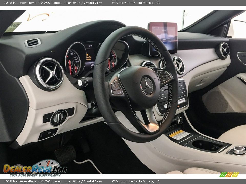 2018 Mercedes-Benz CLA 250 Coupe Polar White / Crystal Grey Photo #6