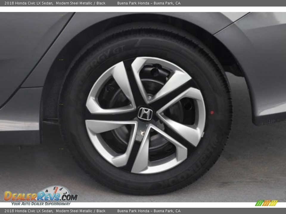 2018 Honda Civic LX Sedan Modern Steel Metallic / Black Photo #14