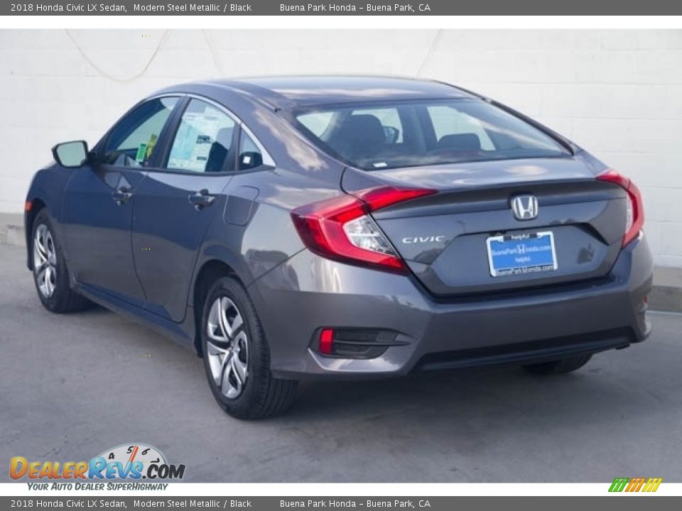 2018 Honda Civic LX Sedan Modern Steel Metallic / Black Photo #2