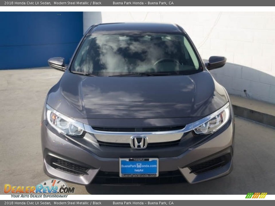 2018 Honda Civic LX Sedan Modern Steel Metallic / Black Photo #3