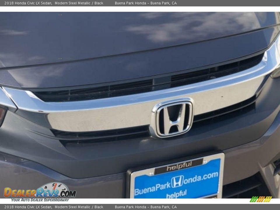 2018 Honda Civic LX Sedan Modern Steel Metallic / Black Photo #4