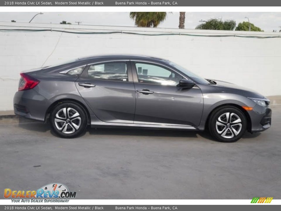 2018 Honda Civic LX Sedan Modern Steel Metallic / Black Photo #5
