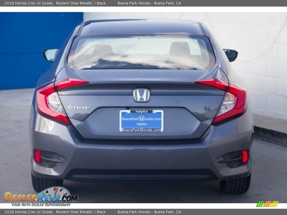 2018 Honda Civic LX Sedan Modern Steel Metallic / Black Photo #6