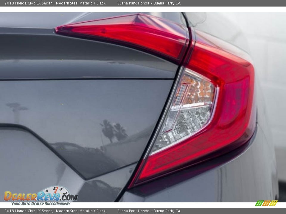 2018 Honda Civic LX Sedan Modern Steel Metallic / Black Photo #8