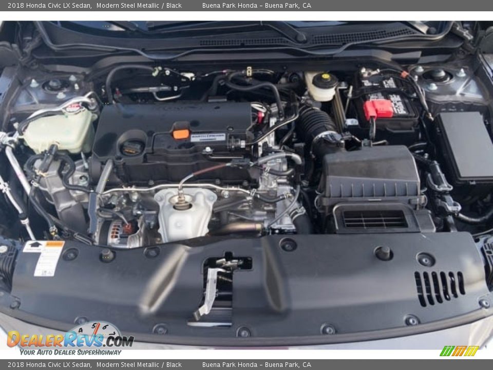 2018 Honda Civic LX Sedan Modern Steel Metallic / Black Photo #9