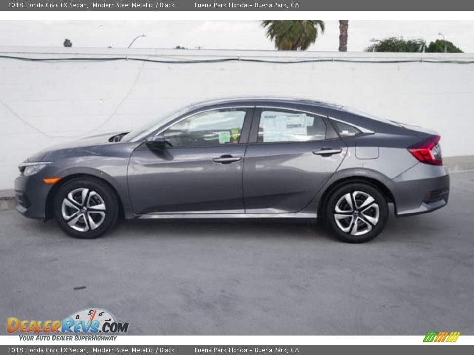 2018 Honda Civic LX Sedan Modern Steel Metallic / Black Photo #10
