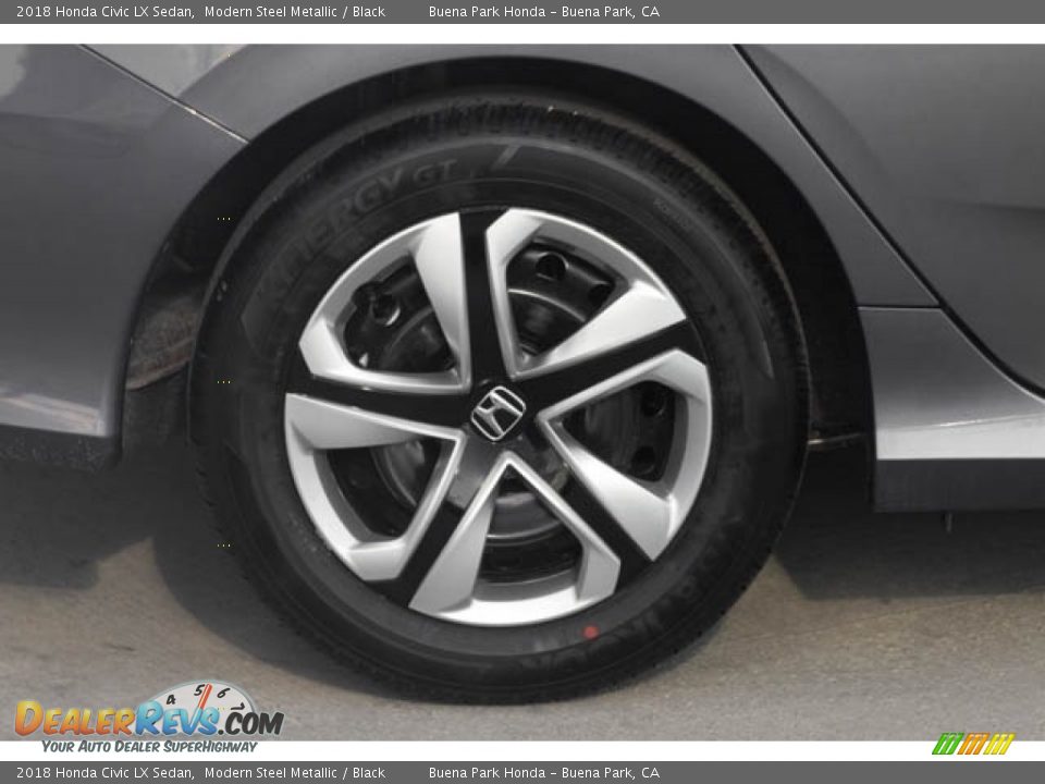 2018 Honda Civic LX Sedan Modern Steel Metallic / Black Photo #11