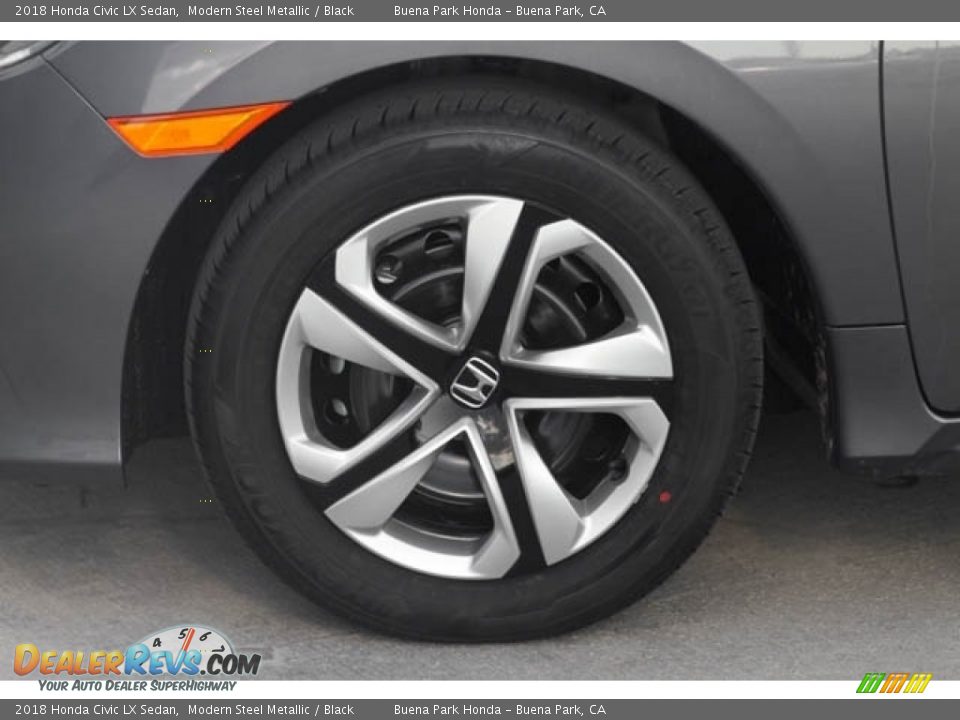 2018 Honda Civic LX Sedan Modern Steel Metallic / Black Photo #13