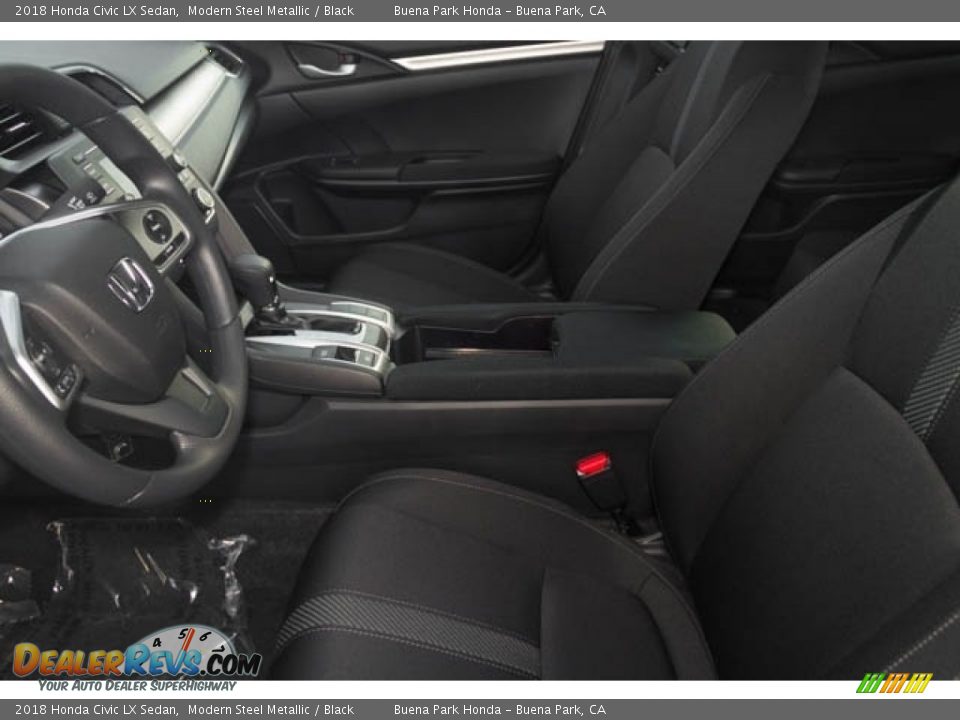 2018 Honda Civic LX Sedan Modern Steel Metallic / Black Photo #16