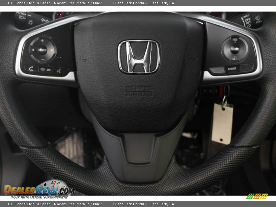 2018 Honda Civic LX Sedan Modern Steel Metallic / Black Photo #17