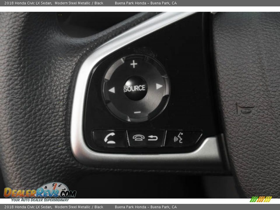 2018 Honda Civic LX Sedan Modern Steel Metallic / Black Photo #18