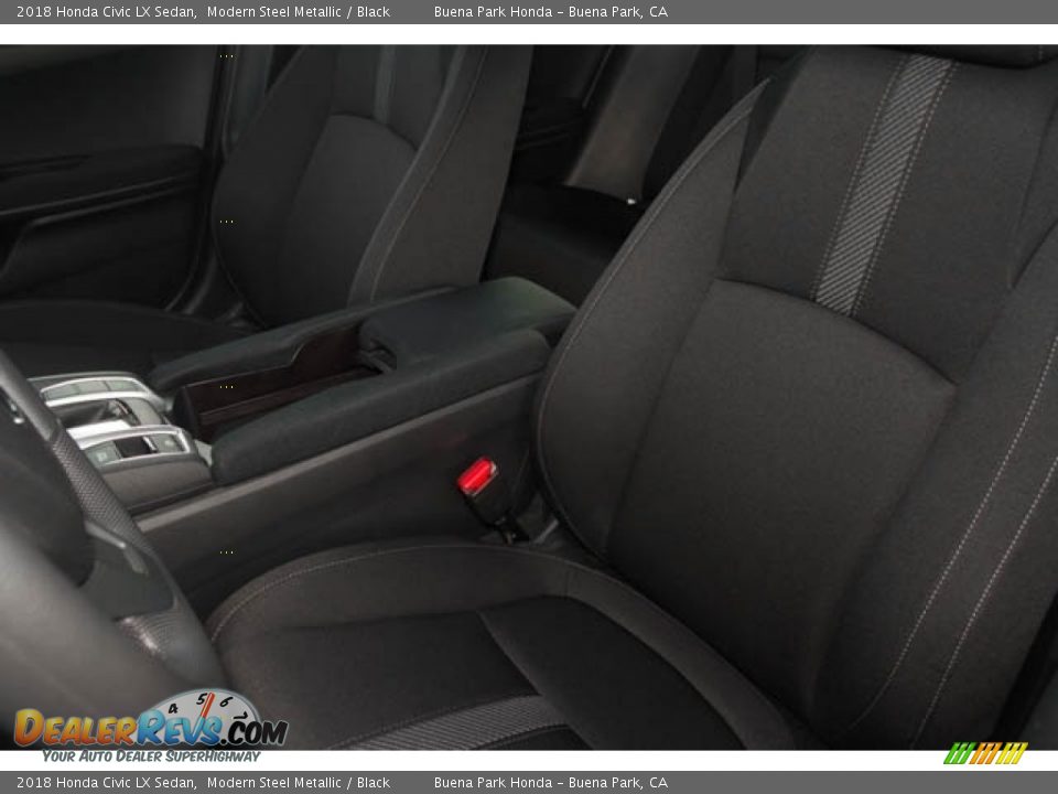 2018 Honda Civic LX Sedan Modern Steel Metallic / Black Photo #21