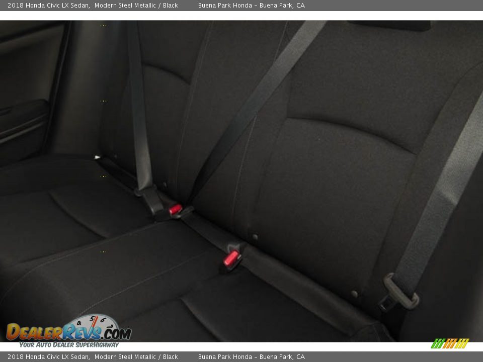 2018 Honda Civic LX Sedan Modern Steel Metallic / Black Photo #24