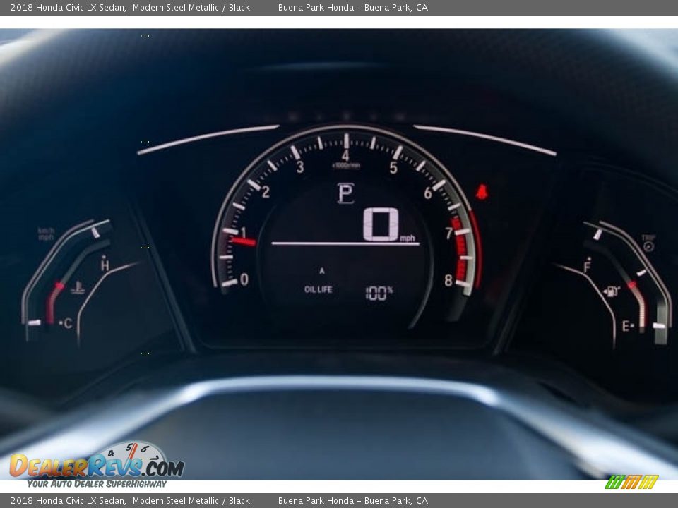 2018 Honda Civic LX Sedan Modern Steel Metallic / Black Photo #31