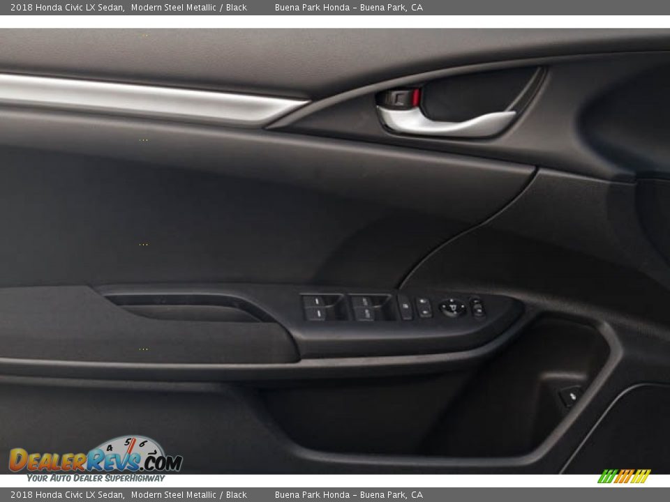 2018 Honda Civic LX Sedan Modern Steel Metallic / Black Photo #32