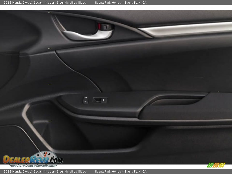 2018 Honda Civic LX Sedan Modern Steel Metallic / Black Photo #36