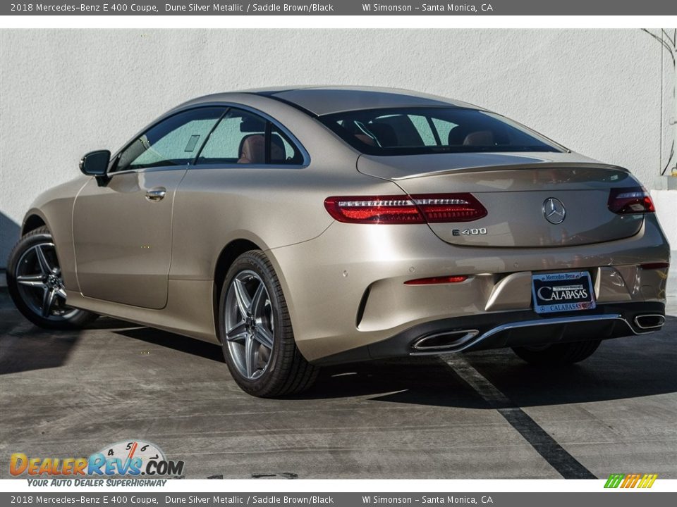 2018 Mercedes-Benz E 400 Coupe Dune Silver Metallic / Saddle Brown/Black Photo #3
