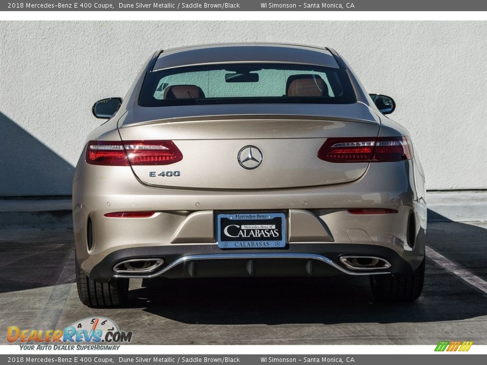 2018 Mercedes-Benz E 400 Coupe Dune Silver Metallic / Saddle Brown/Black Photo #4