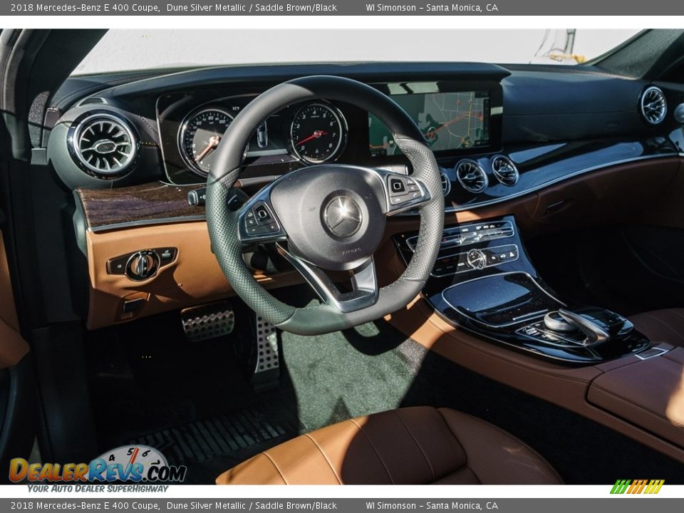 2018 Mercedes-Benz E 400 Coupe Dune Silver Metallic / Saddle Brown/Black Photo #5