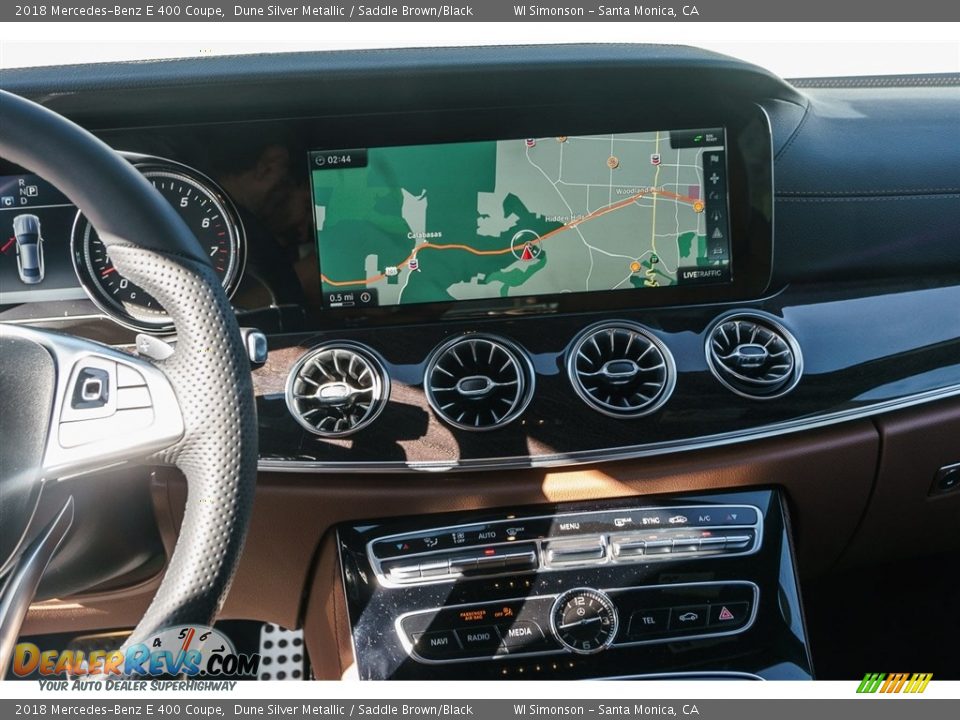 2018 Mercedes-Benz E 400 Coupe Dune Silver Metallic / Saddle Brown/Black Photo #6