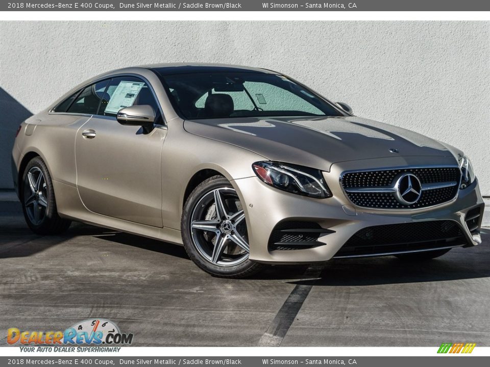 2018 Mercedes-Benz E 400 Coupe Dune Silver Metallic / Saddle Brown/Black Photo #12