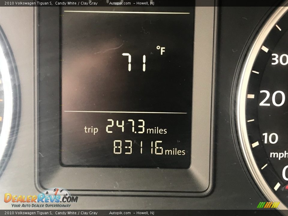 2010 Volkswagen Tiguan S Candy White / Clay Gray Photo #20