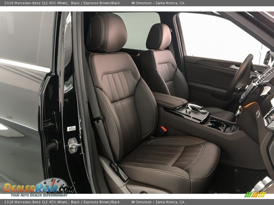 2018 Mercedes-Benz GLS 450 4Matic Black / Espresso Brown/Black Photo #2