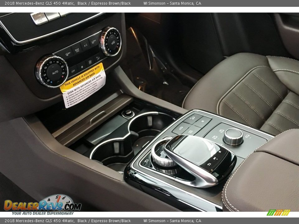 2018 Mercedes-Benz GLS 450 4Matic Black / Espresso Brown/Black Photo #7