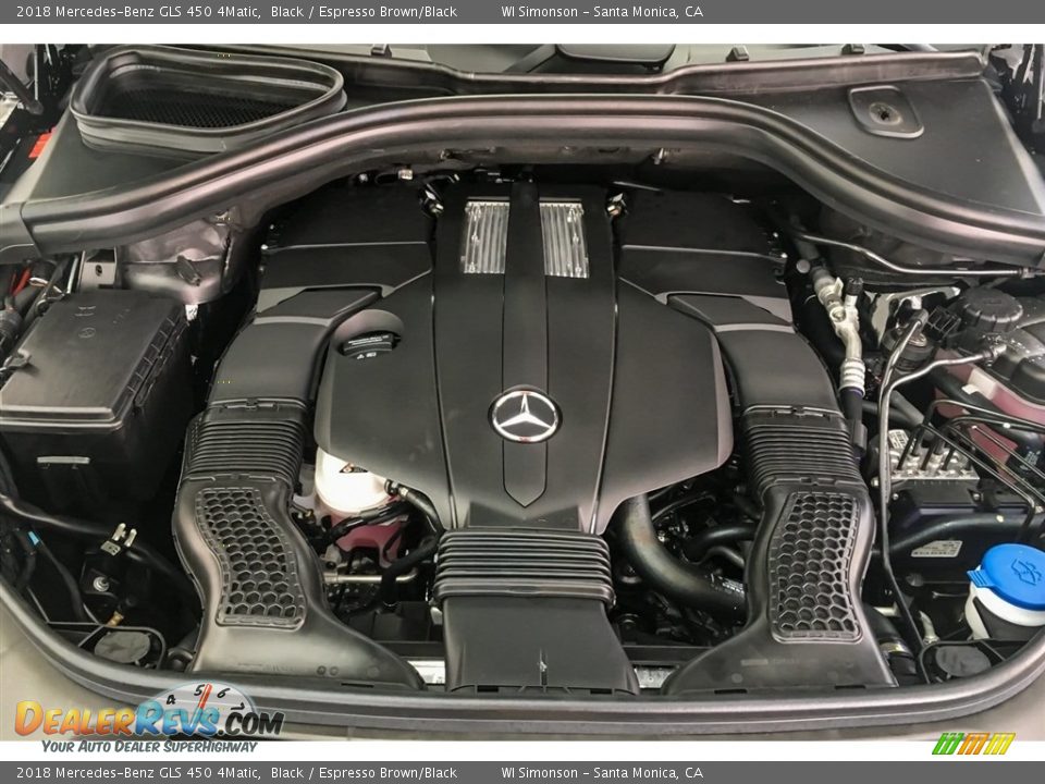 2018 Mercedes-Benz GLS 450 4Matic Black / Espresso Brown/Black Photo #8