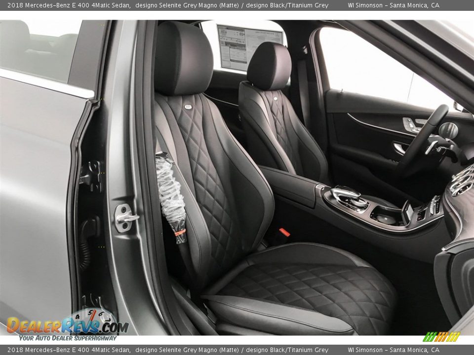 designo Black/Titanium Grey Interior - 2018 Mercedes-Benz E 400 4Matic Sedan Photo #2