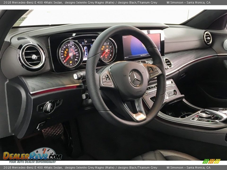 2018 Mercedes-Benz E 400 4Matic Sedan designo Selenite Grey Magno (Matte) / designo Black/Titanium Grey Photo #5