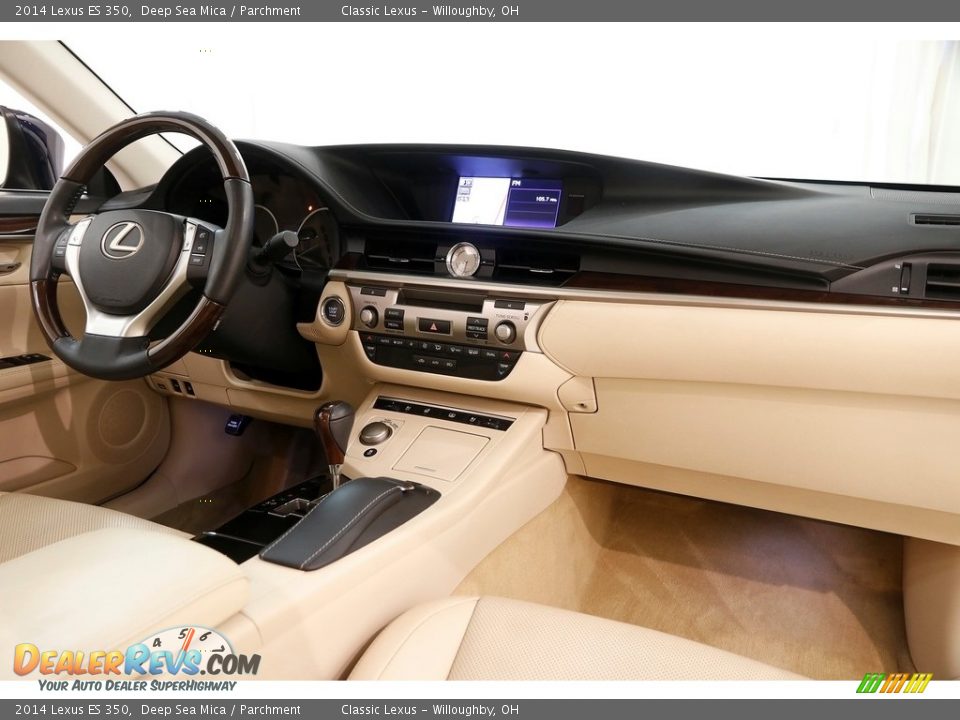 2014 Lexus ES 350 Deep Sea Mica / Parchment Photo #31