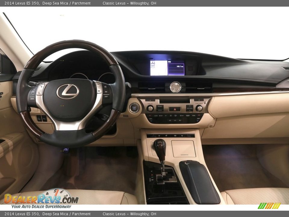 2014 Lexus ES 350 Deep Sea Mica / Parchment Photo #35