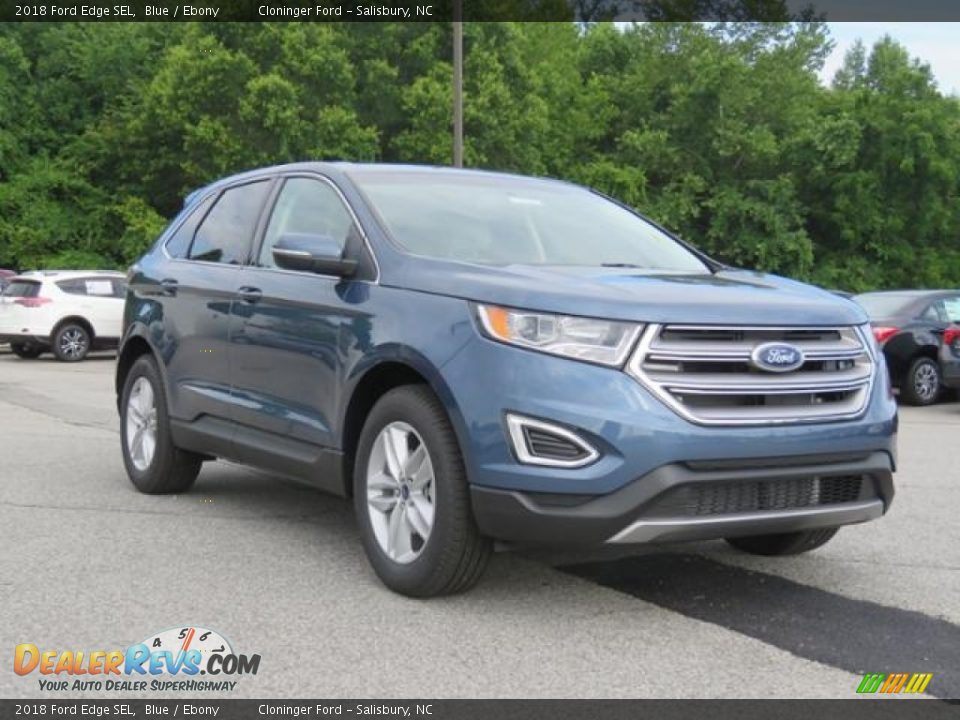 2018 Ford Edge SEL Blue / Ebony Photo #1
